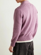 Corridor - Baby Alpaca-Blend Polo Sweater - Purple