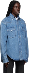 VTMNTS Blue Flap Pocket Denim Shirt