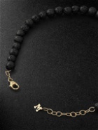 Mateo - Lava Rock Gold Beaded Bracelet