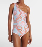 Adriana Degreas Seashell one-shoulder swimsuit