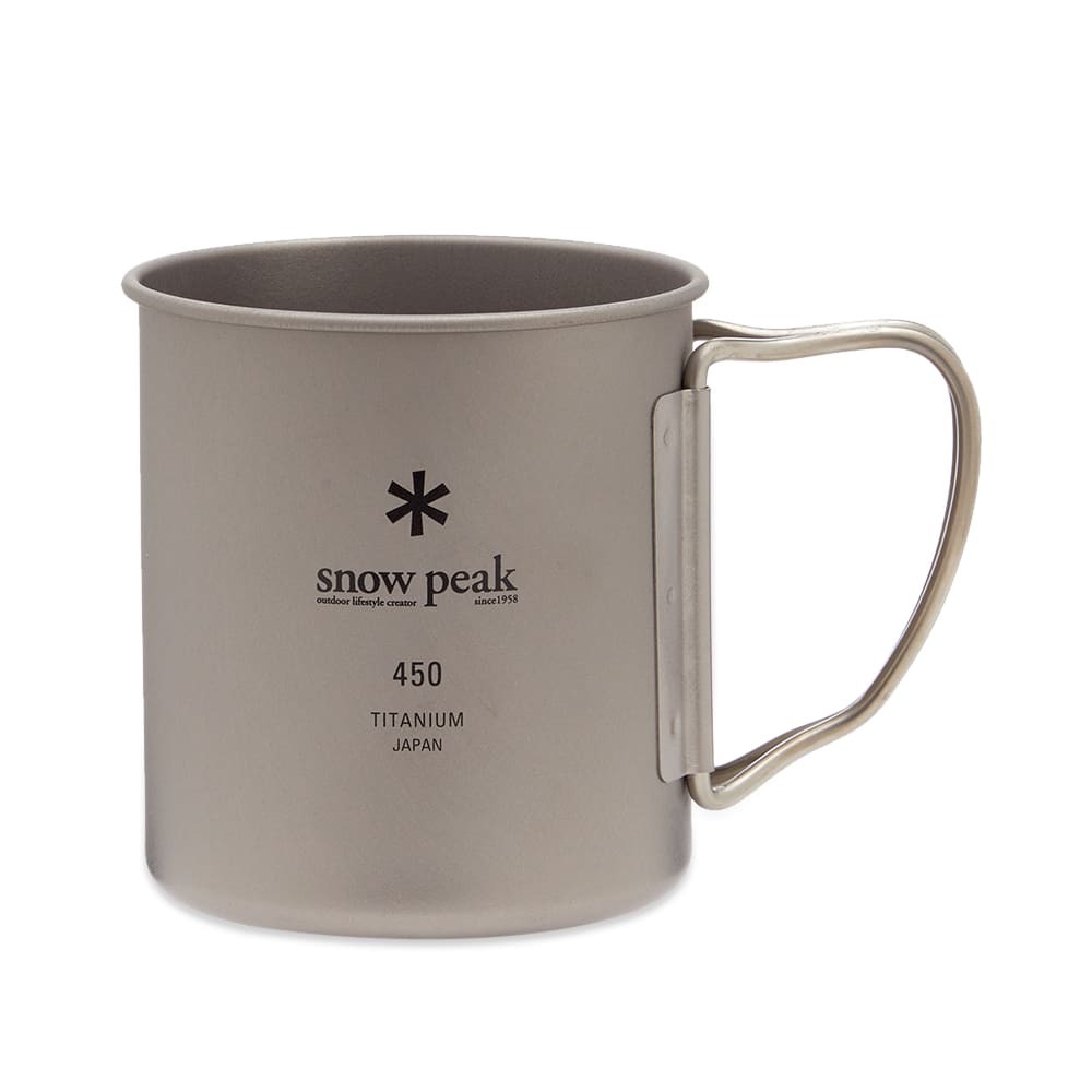 Snow Peak Titanium Single Wall Mug - 450ml in Silver