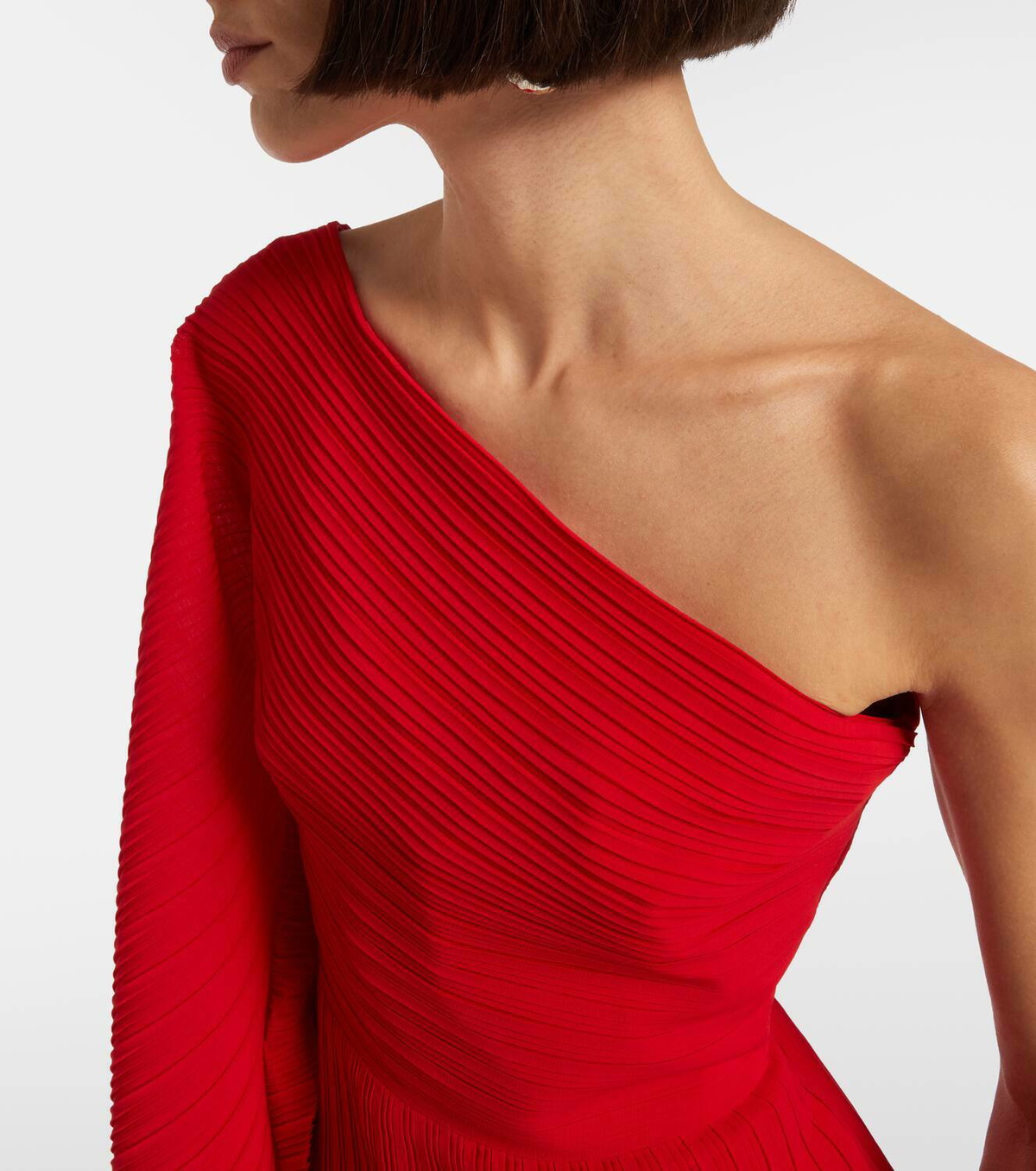 Solace London Layne draped asymmetric minidress