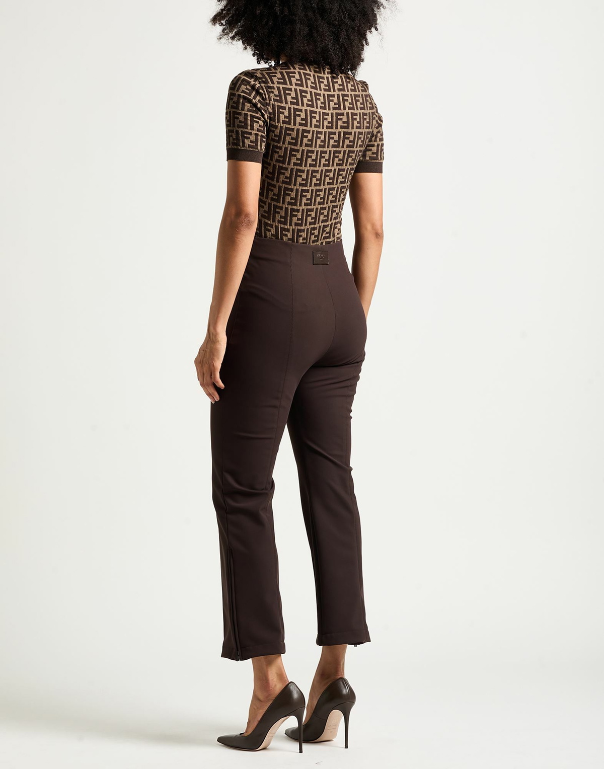 Fendi Womens Sweater Dark in Brown