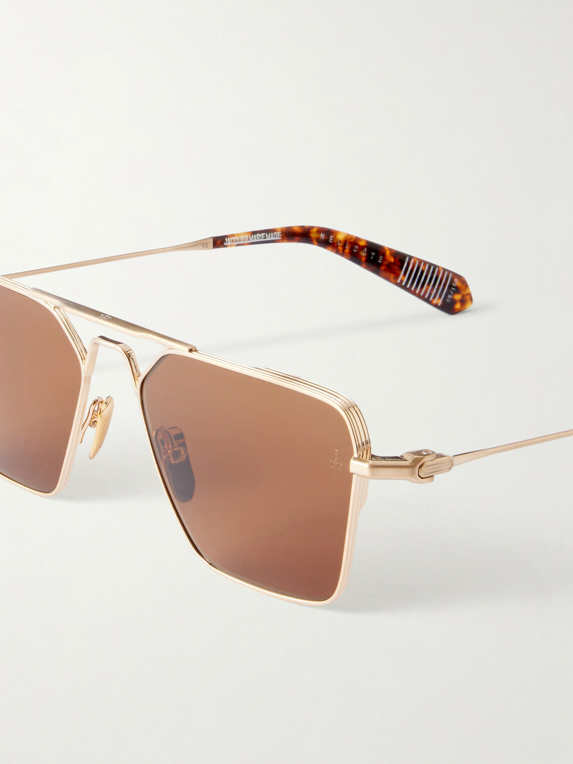 Jacques Marie Mage - Nick Fouquet Nellcôte Square Frame Metal Sunglasses