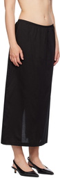 LESET Black Yoko Midi Skirt