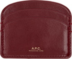 A.P.C. Red Demi-Lune Card Holder