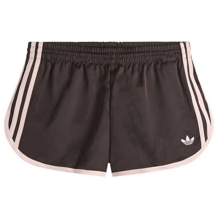 Photo: Adidas Women's 3S Sprinter Shorts in Aurora Coffee/Sandy Pink