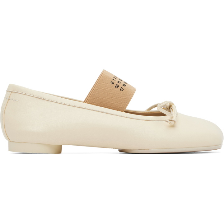 Photo: MM6 Maison Margiela Off-White Anatomic Numeric Ballerina Flats