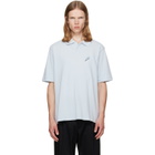 vowels Blue Short Sleeve Pique Polo