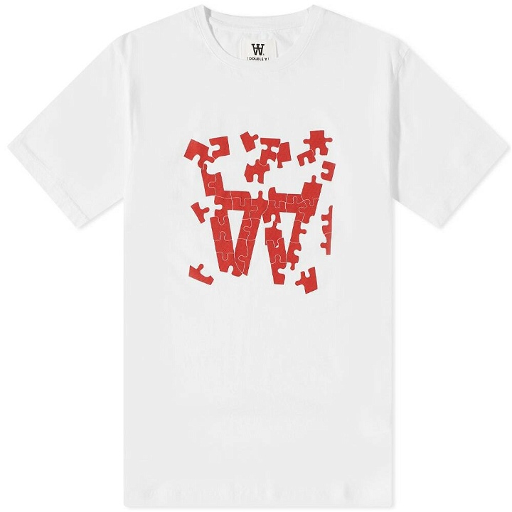 Photo: Wood Wood Men's Ace Puzzle Logo T-Shirt in White