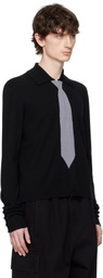 SPENCER BADU Black Knitted Uniform Polo
