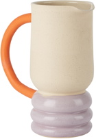 Milo Made Ceramics Off-White & Purple Lumpy Jug