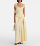 Montce Millie gingham cotton maxi skirt