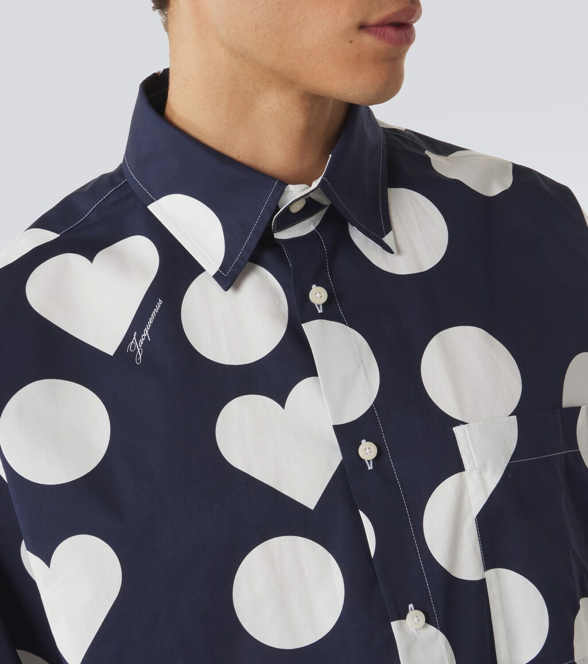 Jacquemus Camargue polka-dot cotton poplin shirt