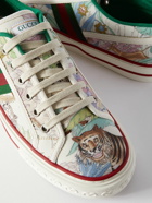 GUCCI - Tennis 1977 Webbing-Trimmed Printed Canvas Sneakers - White