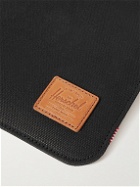 Herschel Supply Co - Spokane Logo-Appliquéd Leather-Trimmed Canvas Laptop Case