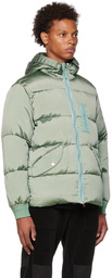 Stone Island Green Econyl Down Jacket