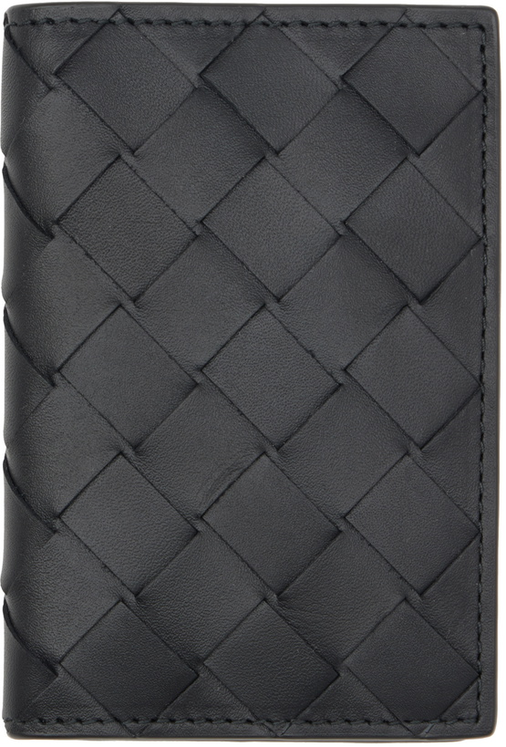 Photo: Bottega Veneta Black Flap Card Holder