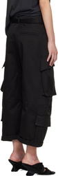 Acne Studios Black Twill Cargo Trousers