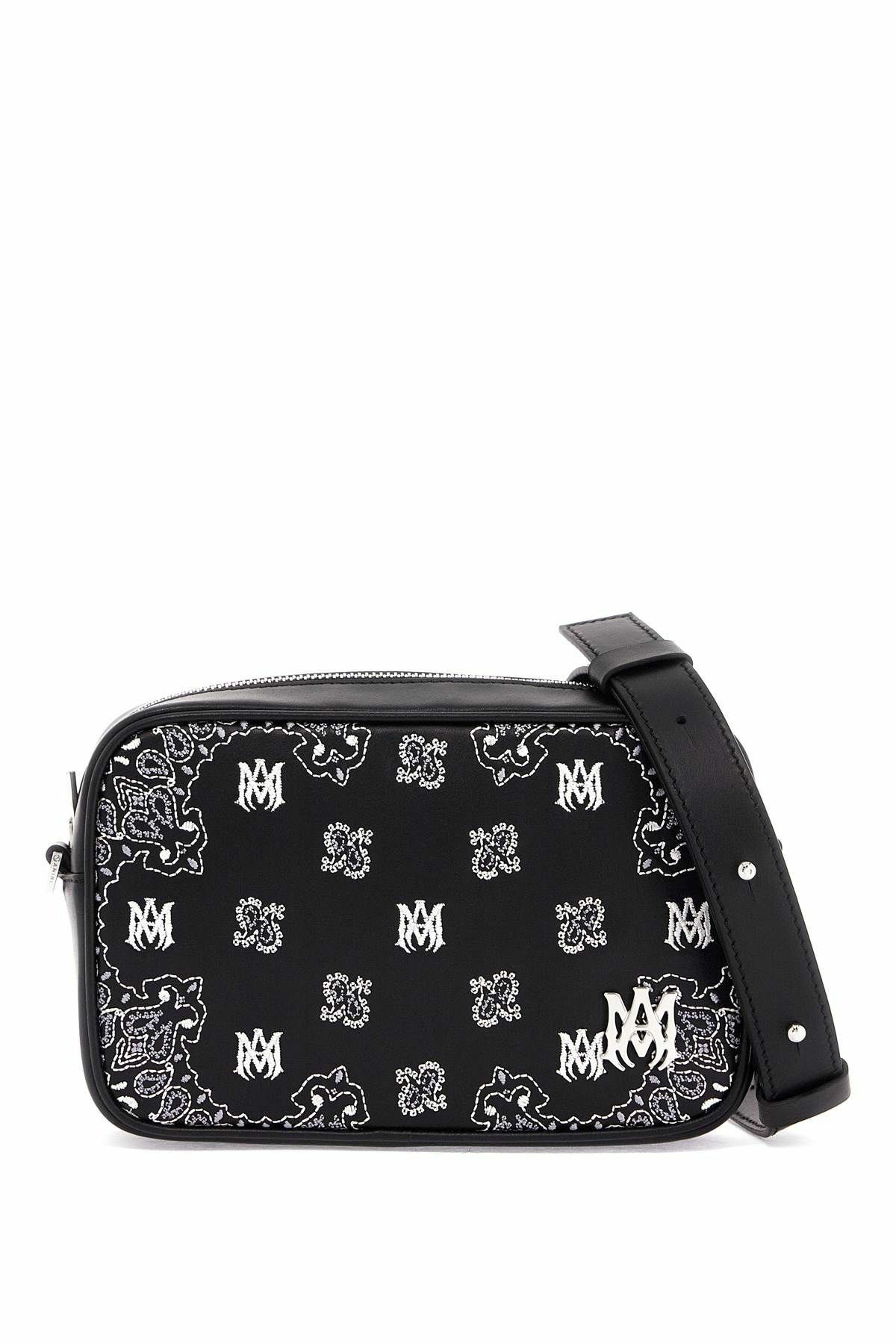 【AMIRI】BANDANA EMBROIDERED バッグ AMIRI 'bandana embroidered camera bag with Black Amiri