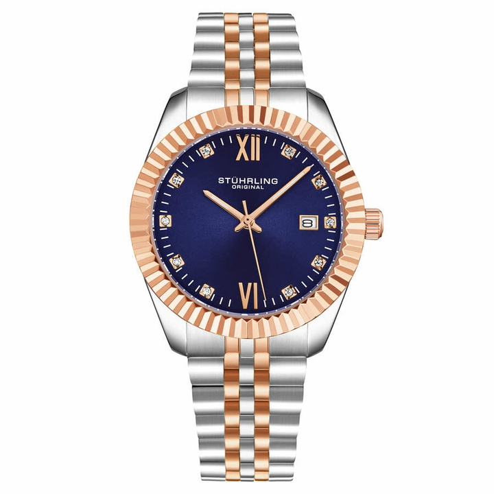Photo: Stuhrling Original Symphony Quartz Blue Dial Ladies Watch M17177