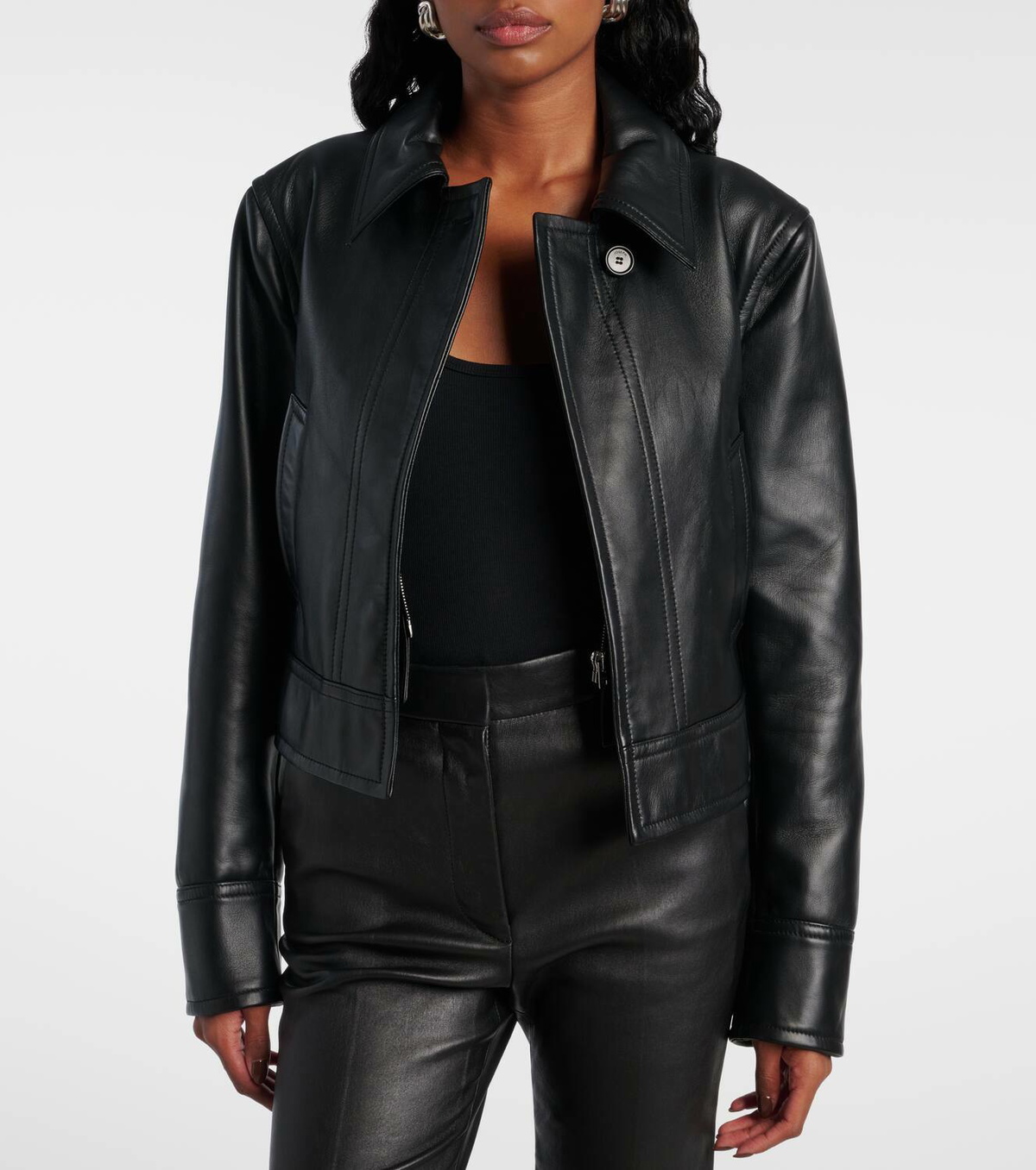 Joseph Caron cropped leather jacket Joseph
