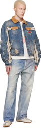 Rivington Roi Rebis Blue Denim Trappist Trucker Jacket