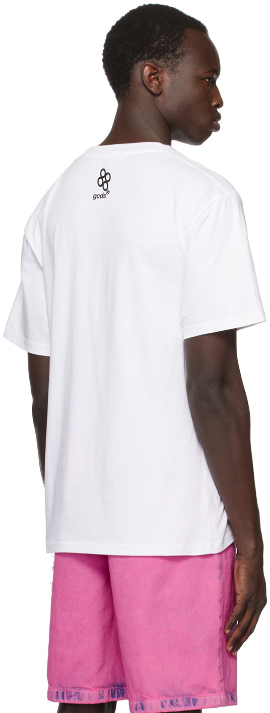 GCDS White Printed T-Shirt