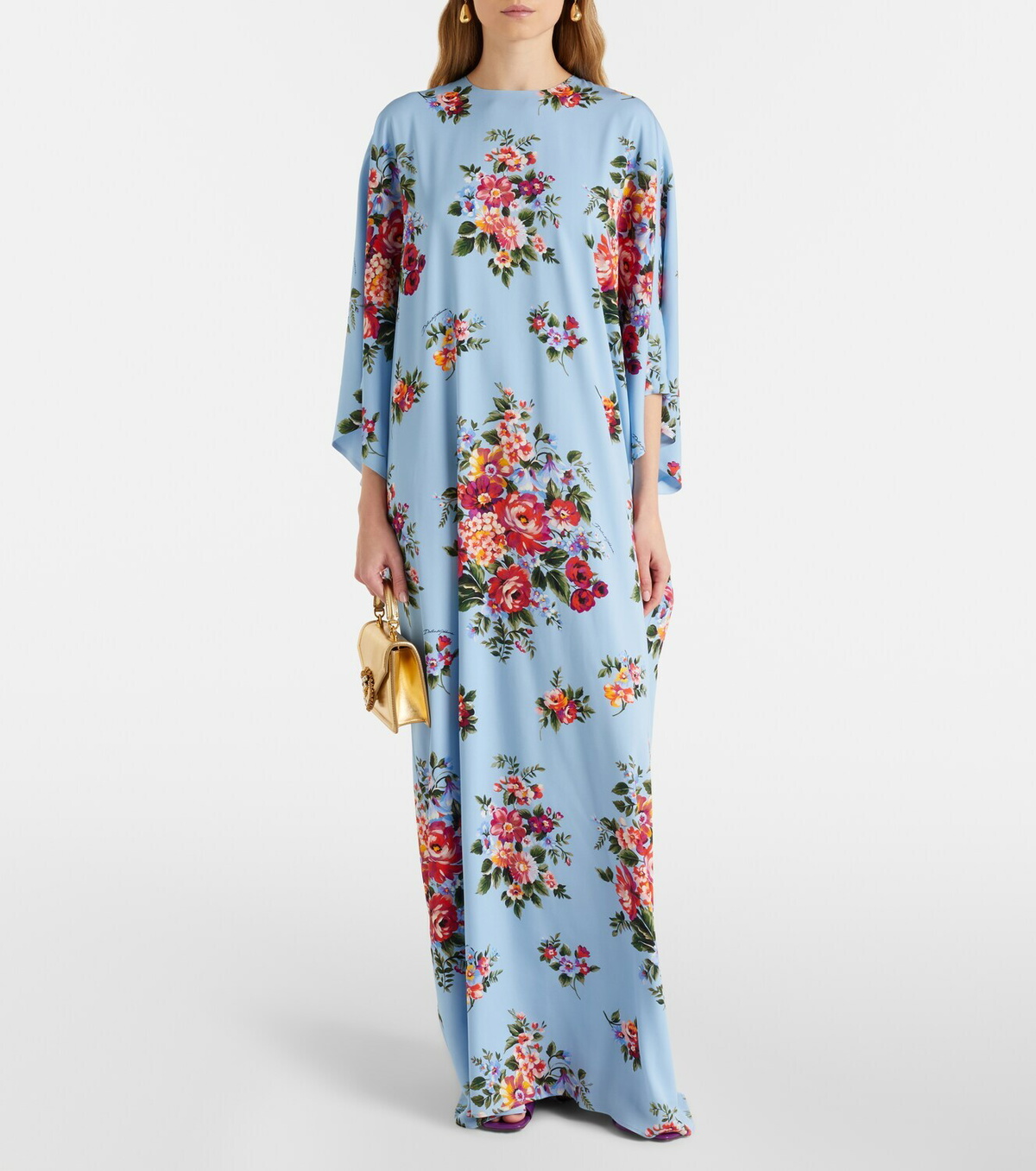 Dolce&Gabbana Floral silk-blend kaftan