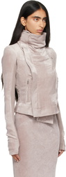 Rick Owens Pink Tower Classic Biker Jacket