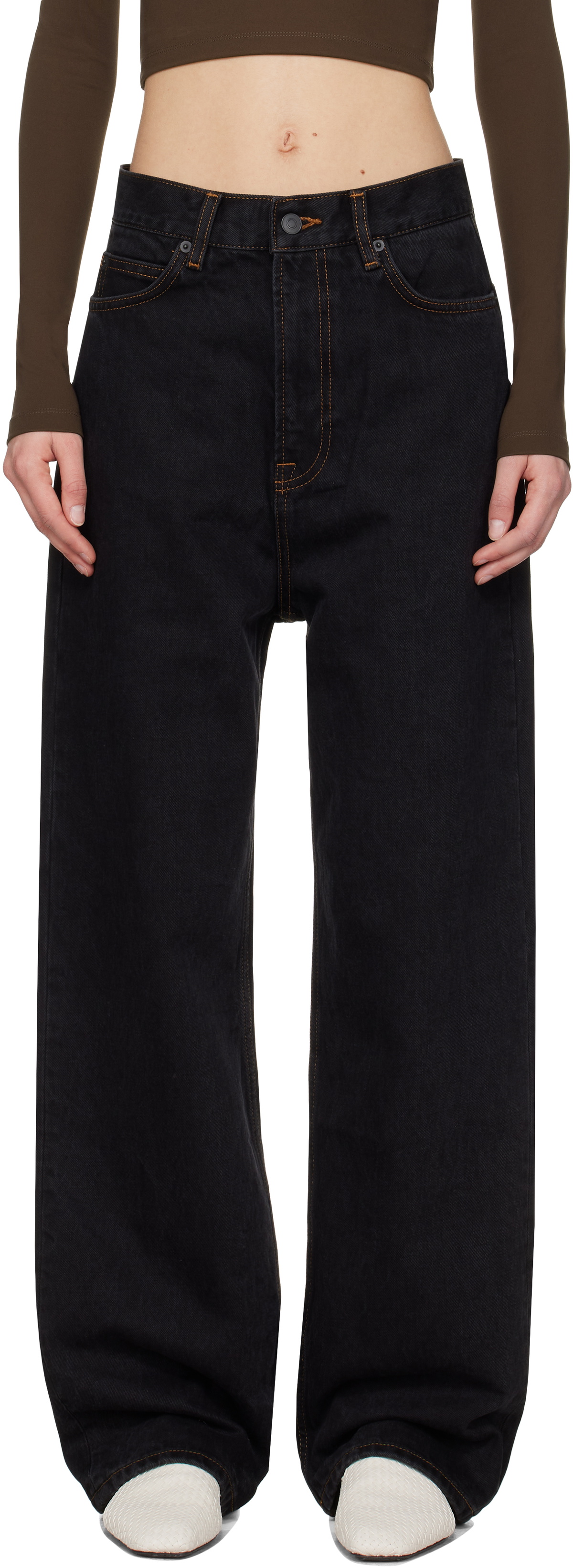 WARDROBE.NYC Black Low Rise Jeans