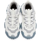 Acne Studios White and Blue Lace-Up Sneakers