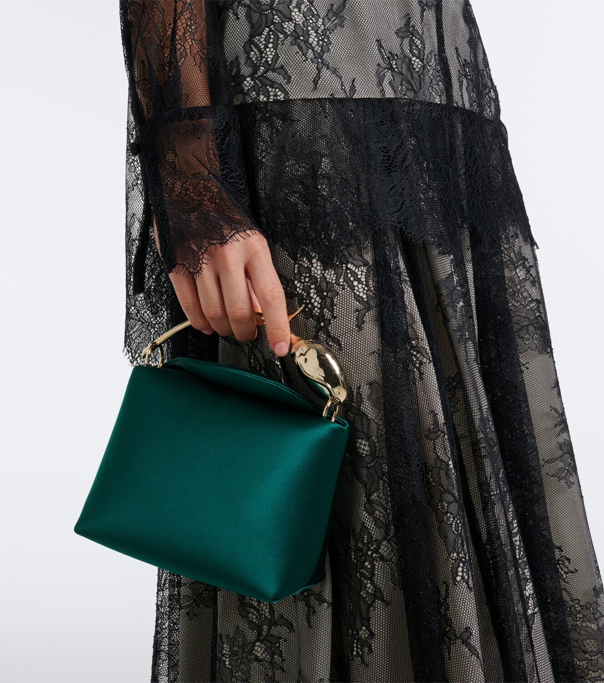 Erdem Bloom Mini satin top-handle bag