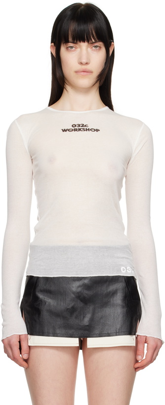 Photo: 032c White Black Sun Fine Rib Longsleeve T-shirt