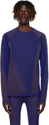 Y-3 Blue & Purple Seamless Long Sleeve T-Shirt
