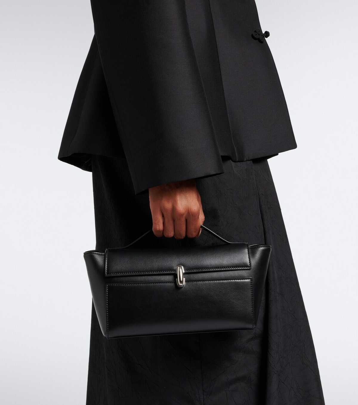 Savette Symmetry Trapeze Small leather top-handle bag