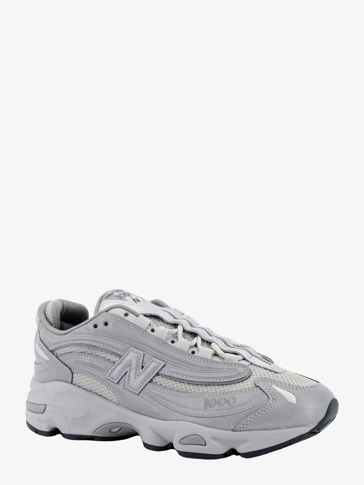 靴 New Balance 1000 \"Dark Gray\" NEW BALANCE 1000 faux leather and mesh sneakers | NET-A-PORTER