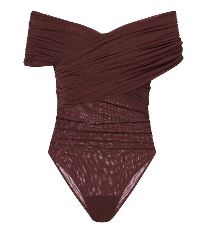 Photo: SIR Off-shoulder mesh bodysuit