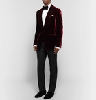 TOM FORD - Shelton Satin-Trimmed Wool, Mohair and Silk-Blend Tuxedo Trousers - Men - Black