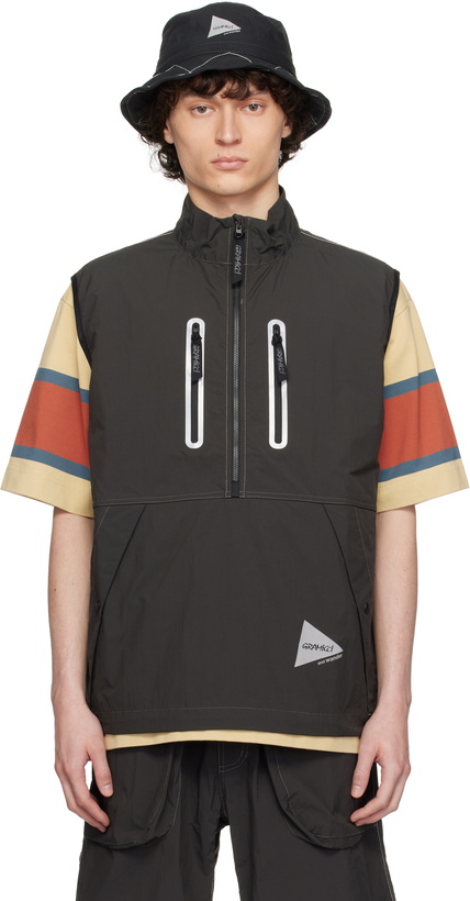 Photo: and wander Gray Gramicci Edition Brushed Nylon Vest