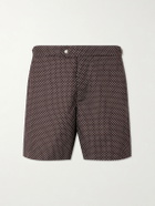 Mr P. - Straight-Leg Polka-Dot Swim Shorts - Brown