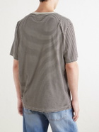 Folk - Striped Cotton-Jersey T-Shirt - Brown