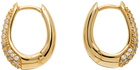 Tom Wood Gold Liz Pave Hoop Earrings