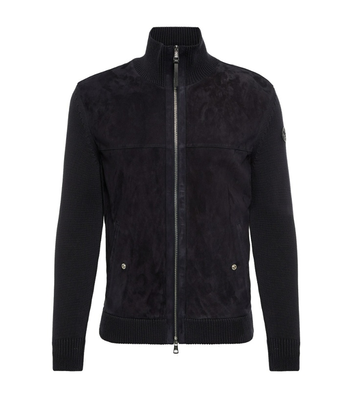 Photo: Moncler - Cotton and suede cardigan