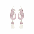 Shrimps Women's Shrimp Earrings in Fuchsia/Silver