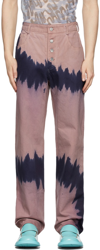 Photo: Collina Strada SSENSE Exclusive Purple Recycled Cotton Jeans