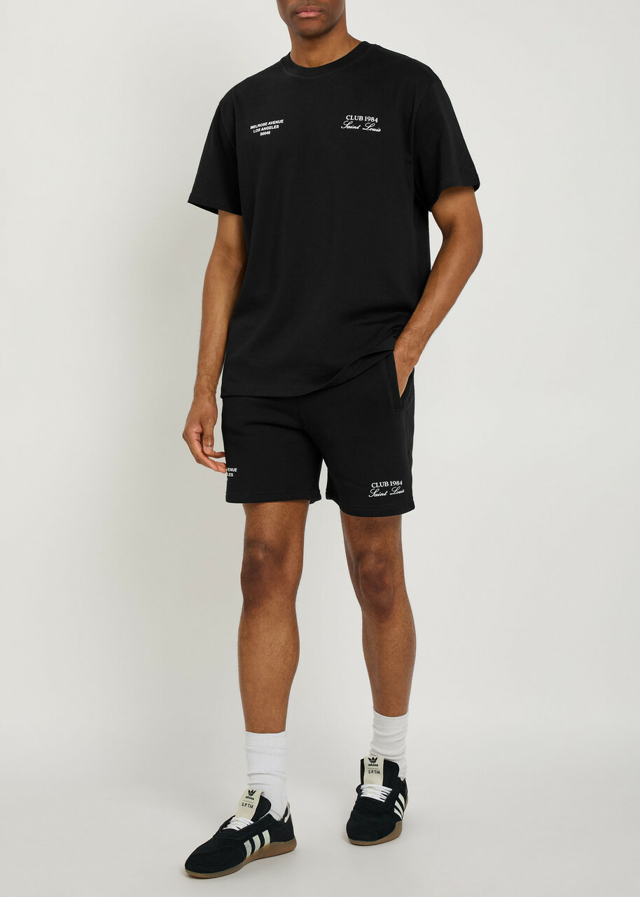 Club 1984 Melrose Printed Cotton T-shirt Black