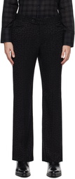 Ernest W. Baker Black Cheetah Trousers