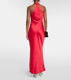 Norma Kamali Halterneck satin gown