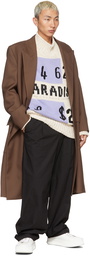 Jil Sander Beige Jacquard Knit Sweater